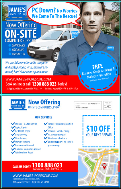 11 x 8.5 2 Sided Flyer PSD Template