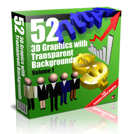 52 3D Graphics with Transparent Backgrounds