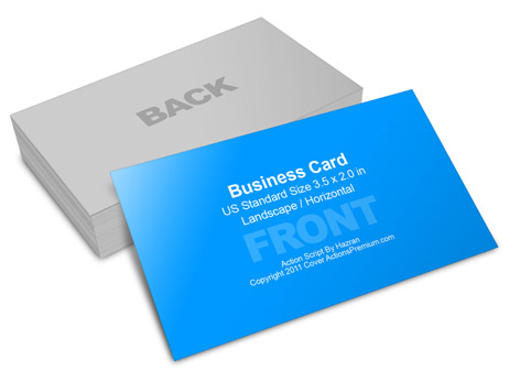Business card action script