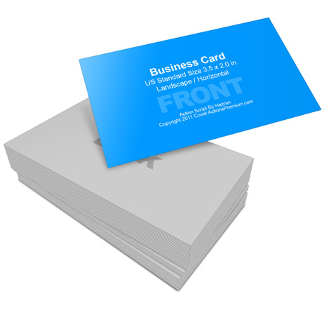 Business card action script