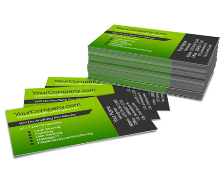 business card cover actions