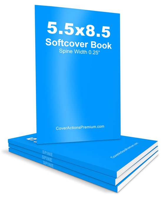 Slim Softcover Book Mockup Cover Actions Premium Mockup PSD Template