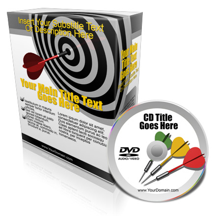 opened top flap software box with CD / DVD ecover actions