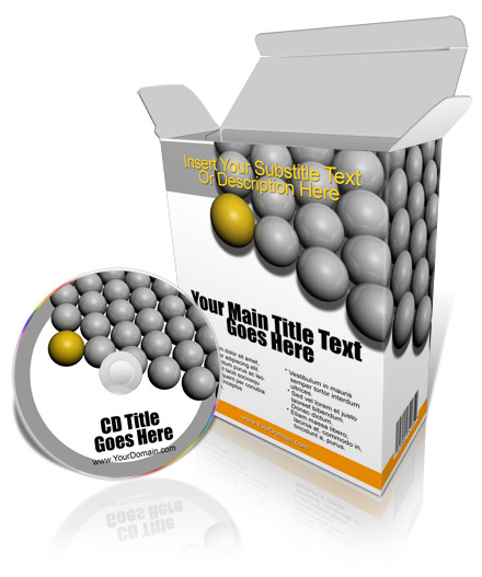 opened software box with CD / DVD ecover actions