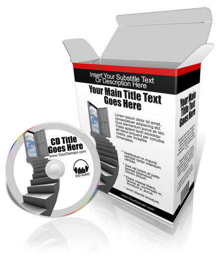 opened software box with CD / DVD ecover actions