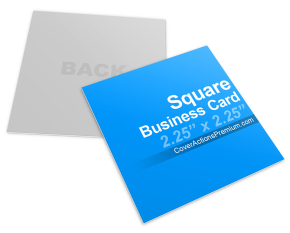 Square Business Card Mockup- Double Sided