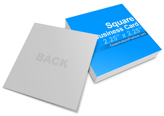 Square Business Card Mockup