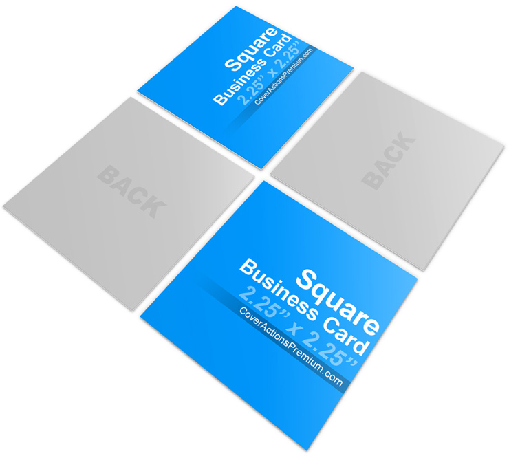 Square Business Card Mockup