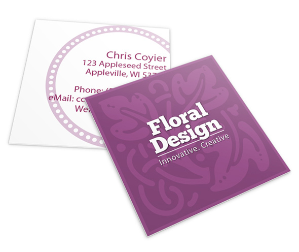 Square Business Card Mockup Template