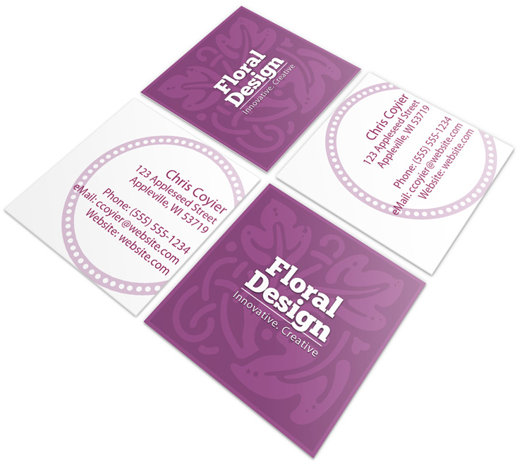 Square Business Card Template