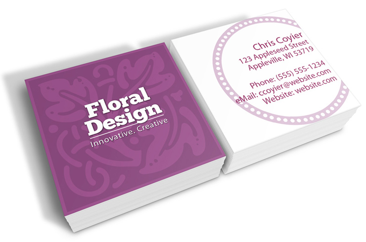 Square Business Card Template