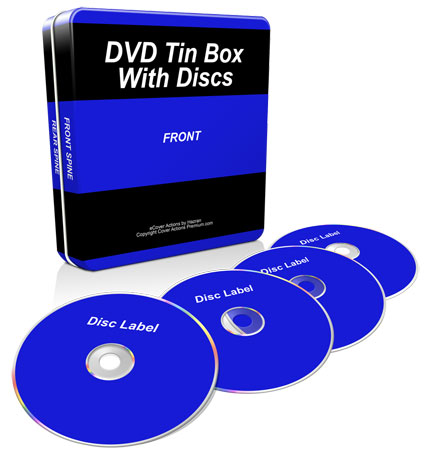rectangle CD / DVD tin box ecover action script