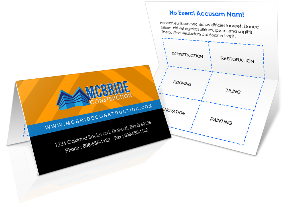 Foldover Business Card Action Script & PSD template