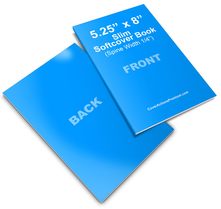 Slim Softcover Book Mockup- 5.25 x 8