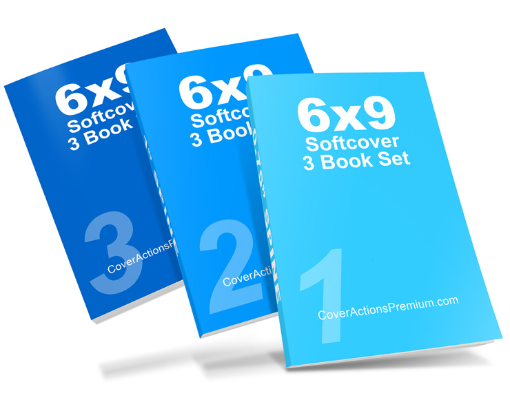 3 Book Set Mockup -6x9 Paperback