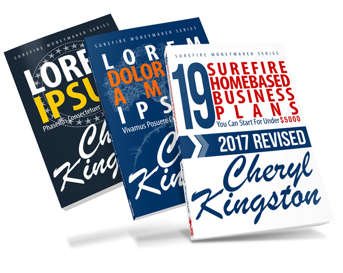 3 Book Set Mockup Template -6x9 Paperback