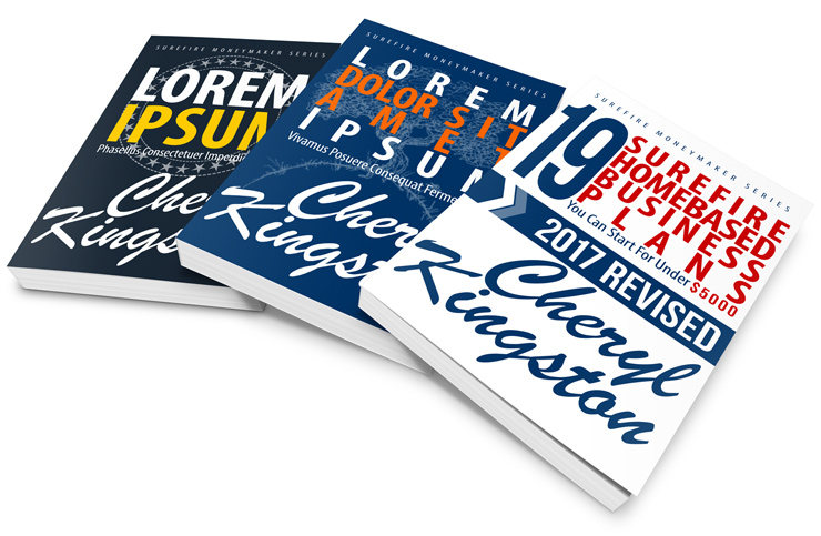 3 Book Set Mockup Template -6x9 Paperback