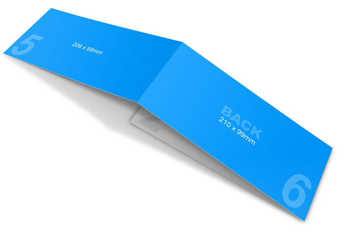 DL Horizontal Tri Fold Brochure Mockup