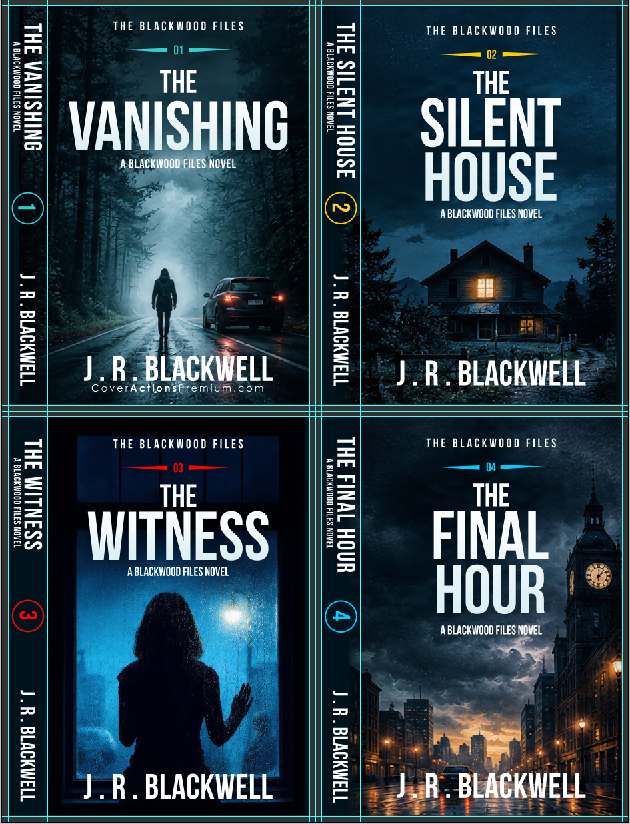 4 Book Set Mockup Template- 5.25 x 8 Paperback