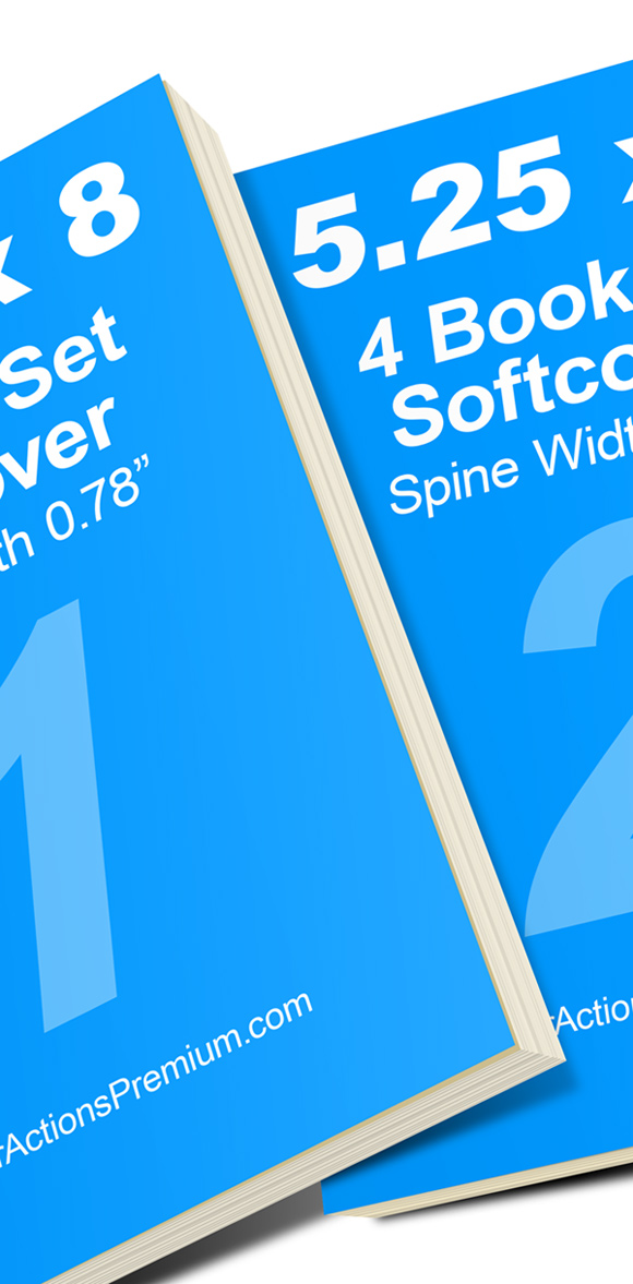 4 Book Set Mockup- 5.25 x 8 Softcover