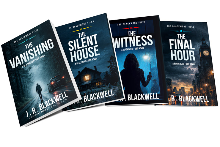 4 Book Set Mockup Template- 5.25 x 8 Paperback Softcover