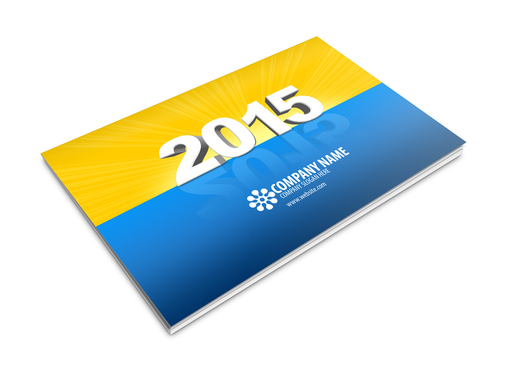 5.5 x 8.5 Landscape calendar Booklet mockup template