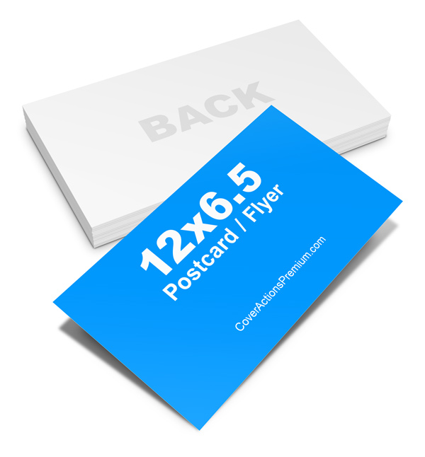 6.5 x 12 Postcard Mockup