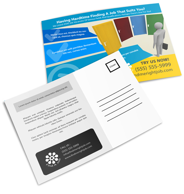 6.5 x 9 Postcard Mockup Template