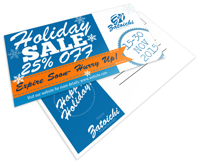 11 x 6 Postcard Mockup Template