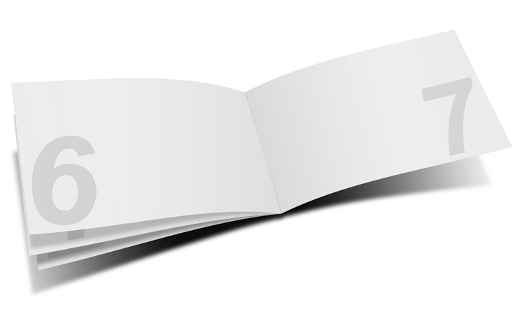 8 Page 14 x 8.5 Horizontal Brochure Mockup