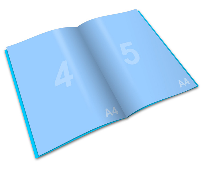 A4 Half Fold Brochure Mock Up