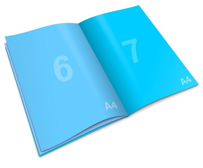 A4 Half Fold Brochure Mock Up