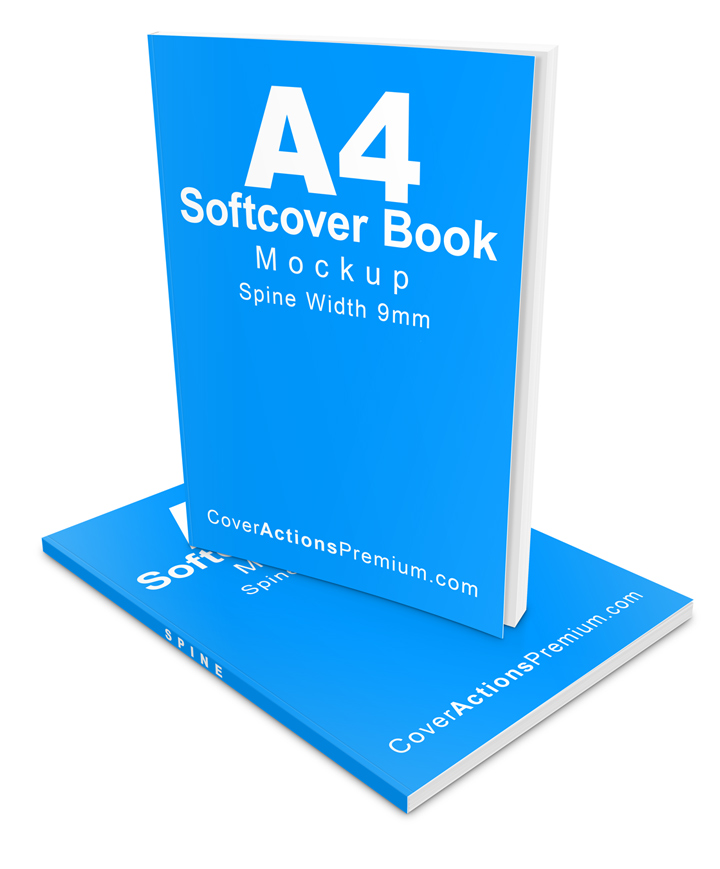 A4 Softcover Book Mockup