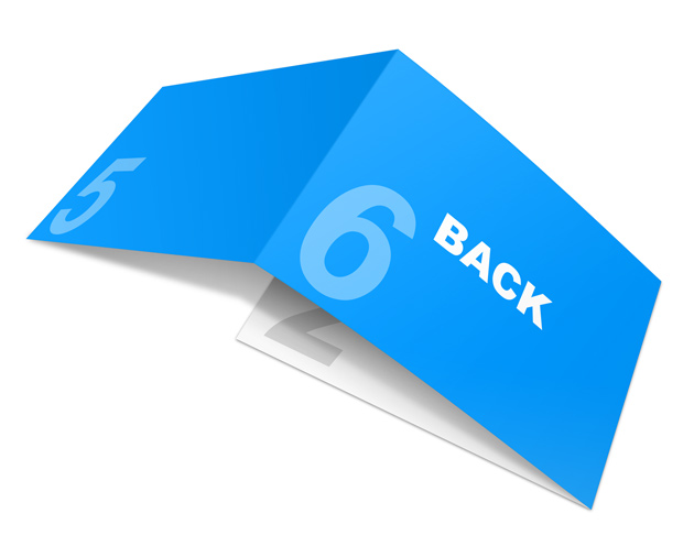 3xA4 Roll Fold Brochure Mockup