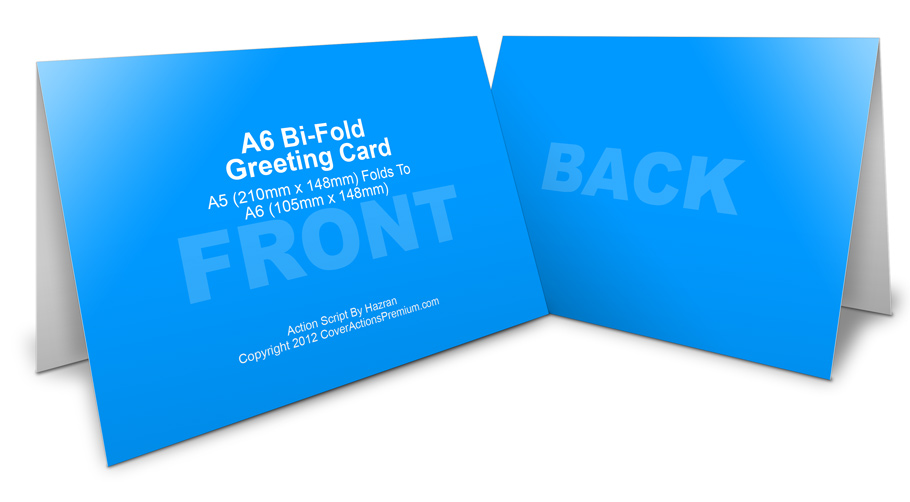 A5 Landscape Half-Fold Card Mockup