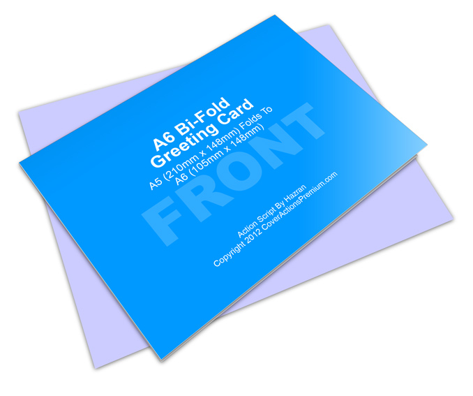 A5 Landscape Half-Fold Card Mockup
