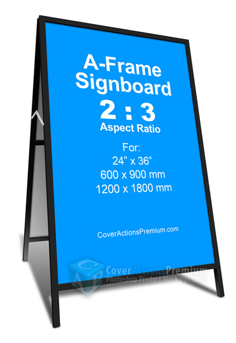 A-Frame Signboard Mockup