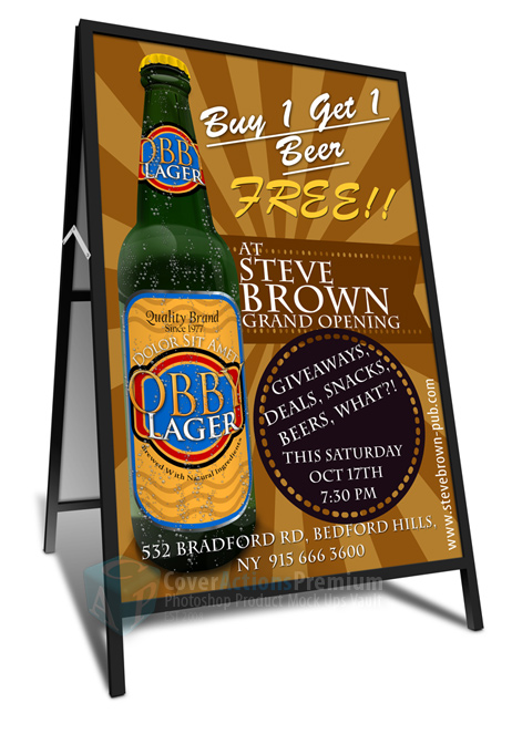 A-Frame Signboard mockup