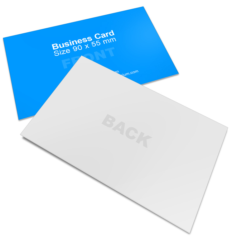 90 x 55mm Business Card Mock Up Action Scripts