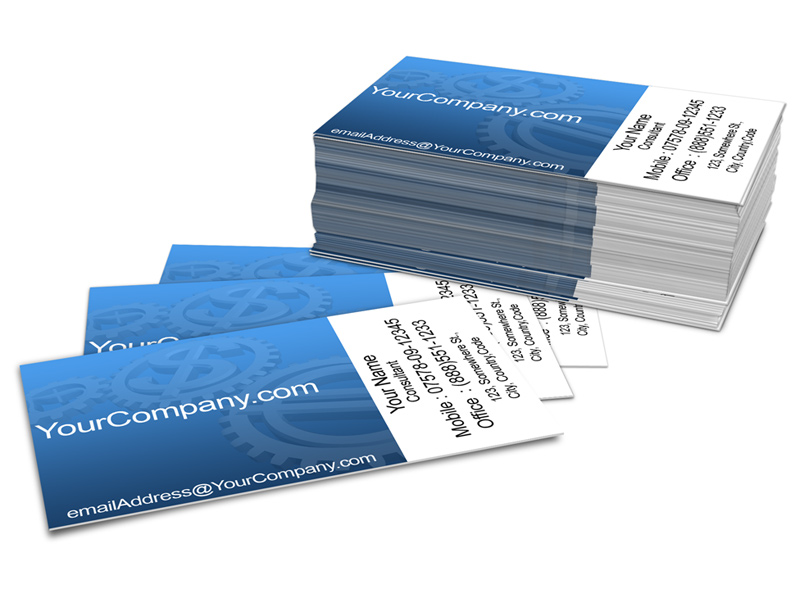business card stack mockup