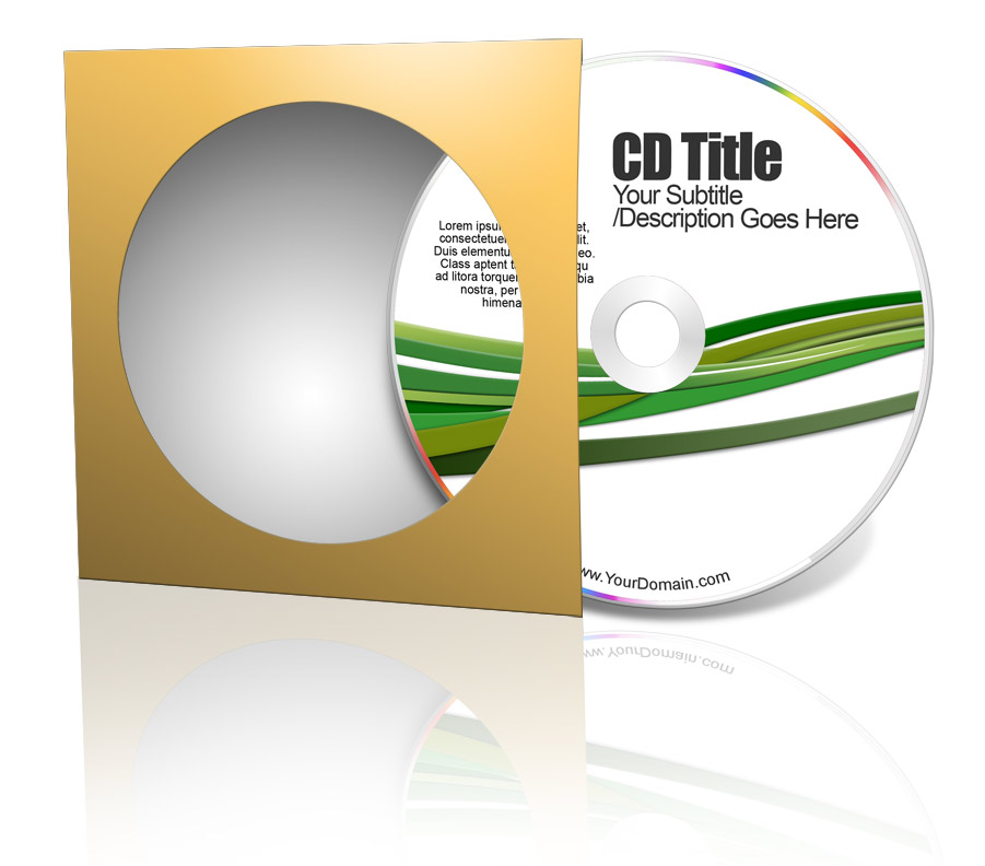 CD with sleeve mockup