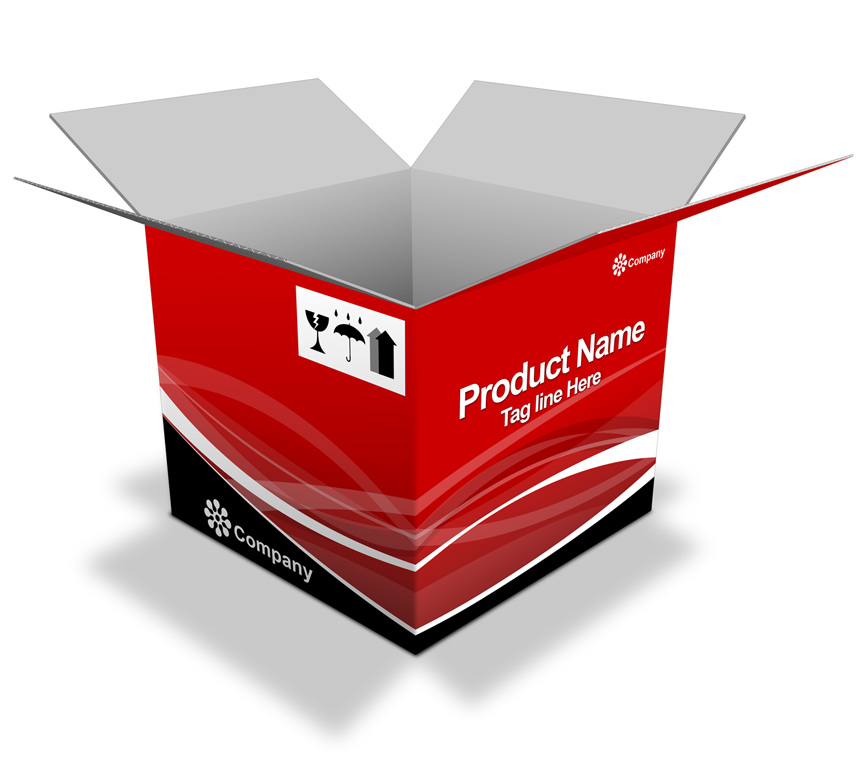 corrugated cardboard box mockup