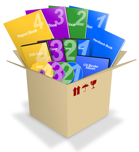 combo shot with shipping carton box mockup