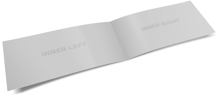4pp Half Fold DL Brochure Mockup - Half Fold Landscape