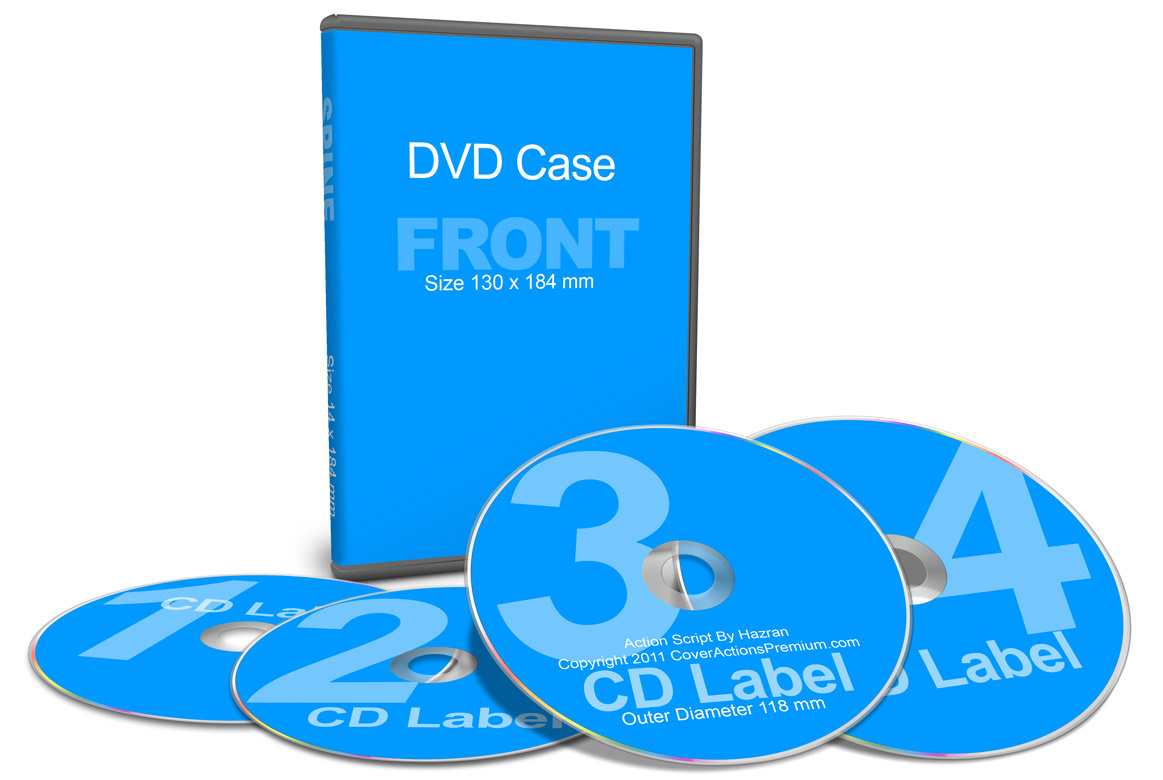DVD case 4 discs mockup