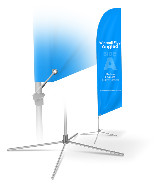 Feather Flag Mockup -Angled