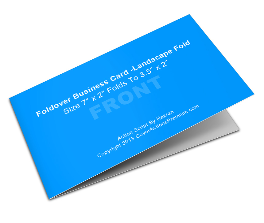 Horizontal Foldover Business Card Mock Up Action Scripts