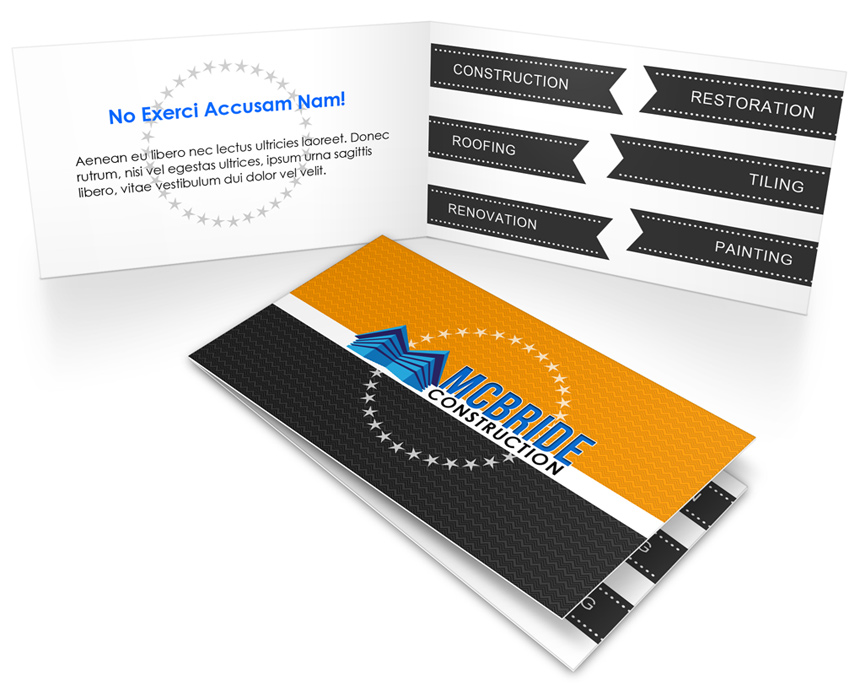 Horizontal Foldover Business Card Mock Up Action Scripts