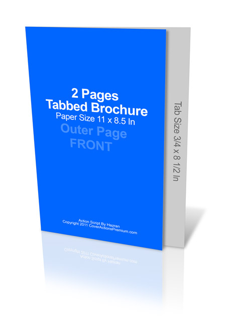 graduated fold brochure mockup