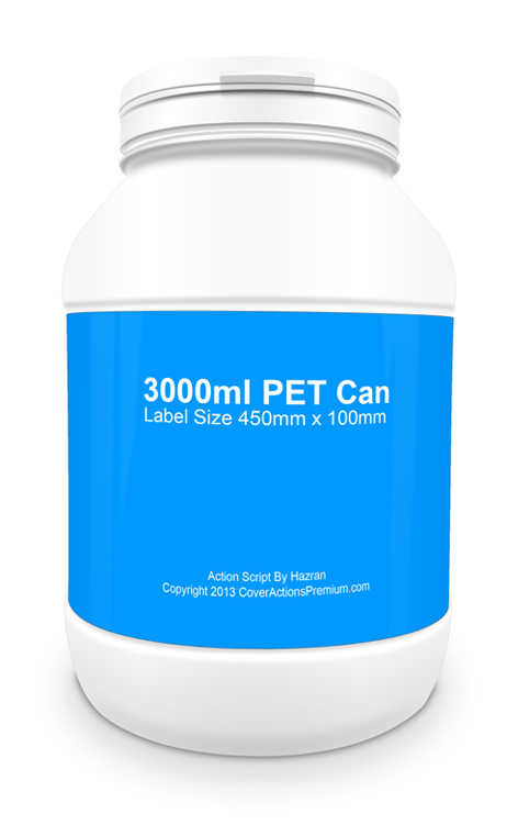PET Supplement Container Jar Mockup